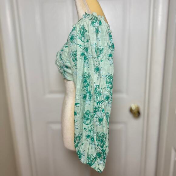 Sabo Zoe Tulip Puff Sleeve Backless Tie Back Crop Top - Size XL - Picture 5 of 10